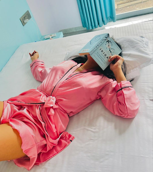 Unwind in Elegance: Satin Nightwear Robe Sets by Marquisa