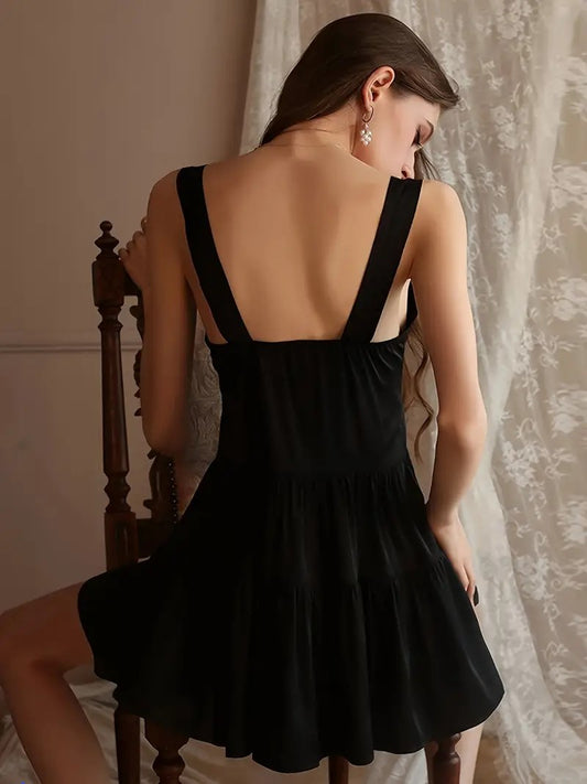 Solid Scoop Neck Sleep Dress