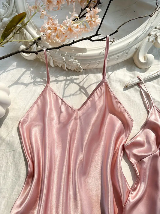 V Neck one piece with Cami Top & Flare Shorts Sleep dress, pajama set