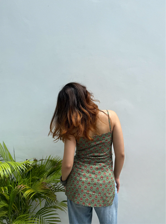 Women's fancy digital ajrakh printed stylish  short kurti