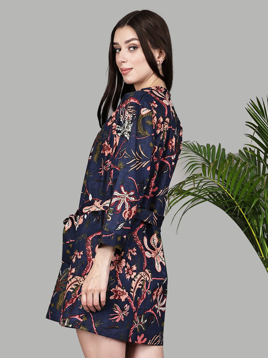 Summer New Arrival Women's Floral Print Cotton Loungewear Set