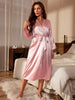 Long Sleeve Belted Robe sleep dress Dress for woman