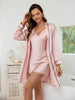 Night Robe With Belt & Sleep dress for woman (Red)