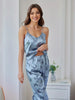 Butterfly Print Satin Pajama Set for woman