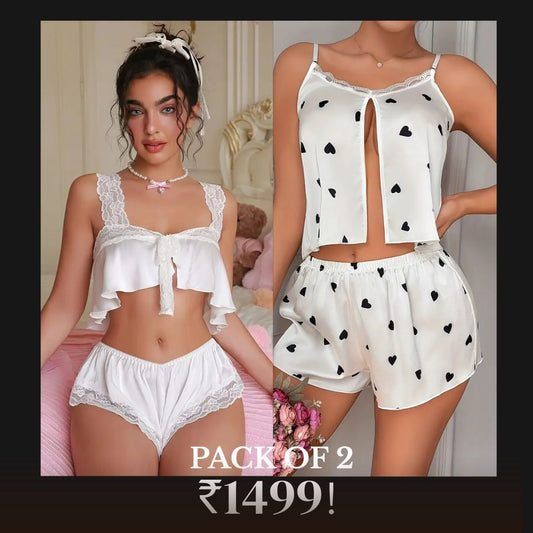 Pack 2 Fashion Charm Design Sleepwear Set