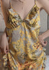 Ruffle-trim Yellow Floral Sleep dress