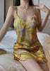 Ruffle-trim Yellow Floral Sleep dress