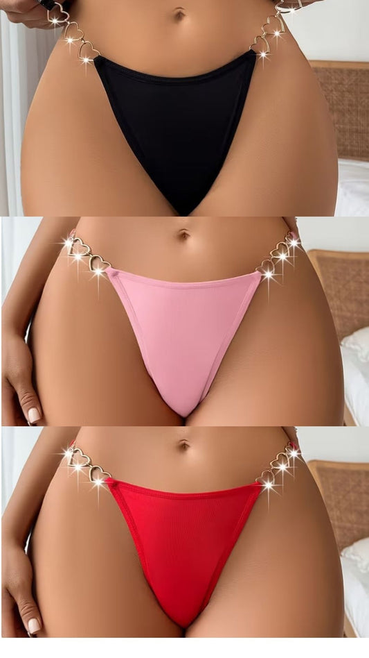 Pack-3 Seamless Ring Linked Thongs