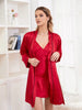 Night Robe With Belt & Sleep dress for woman (Rose)