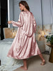 Long Sleeve Belted Robe sleep dress Dress for woman