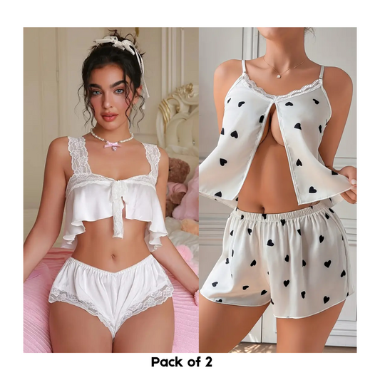 Pack 2 Fashion Charm Design Sleepwear Set