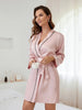 Night Robe With Belt & Sleep dress for woman (Red)