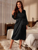 Long Sleeve Belted Robe sleep dress Dress for woman