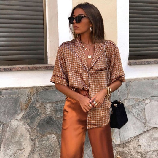 Dominica  Copper  Women's half  Sleeve shirt