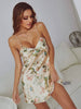 Cream Floral satin Cami Night Dress