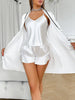 Long Sleeve Belted Robe & Pajama - Top & Shorts Sleep set 3pcs