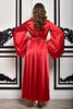 Elegant Solid Long Sleeve House Robe,