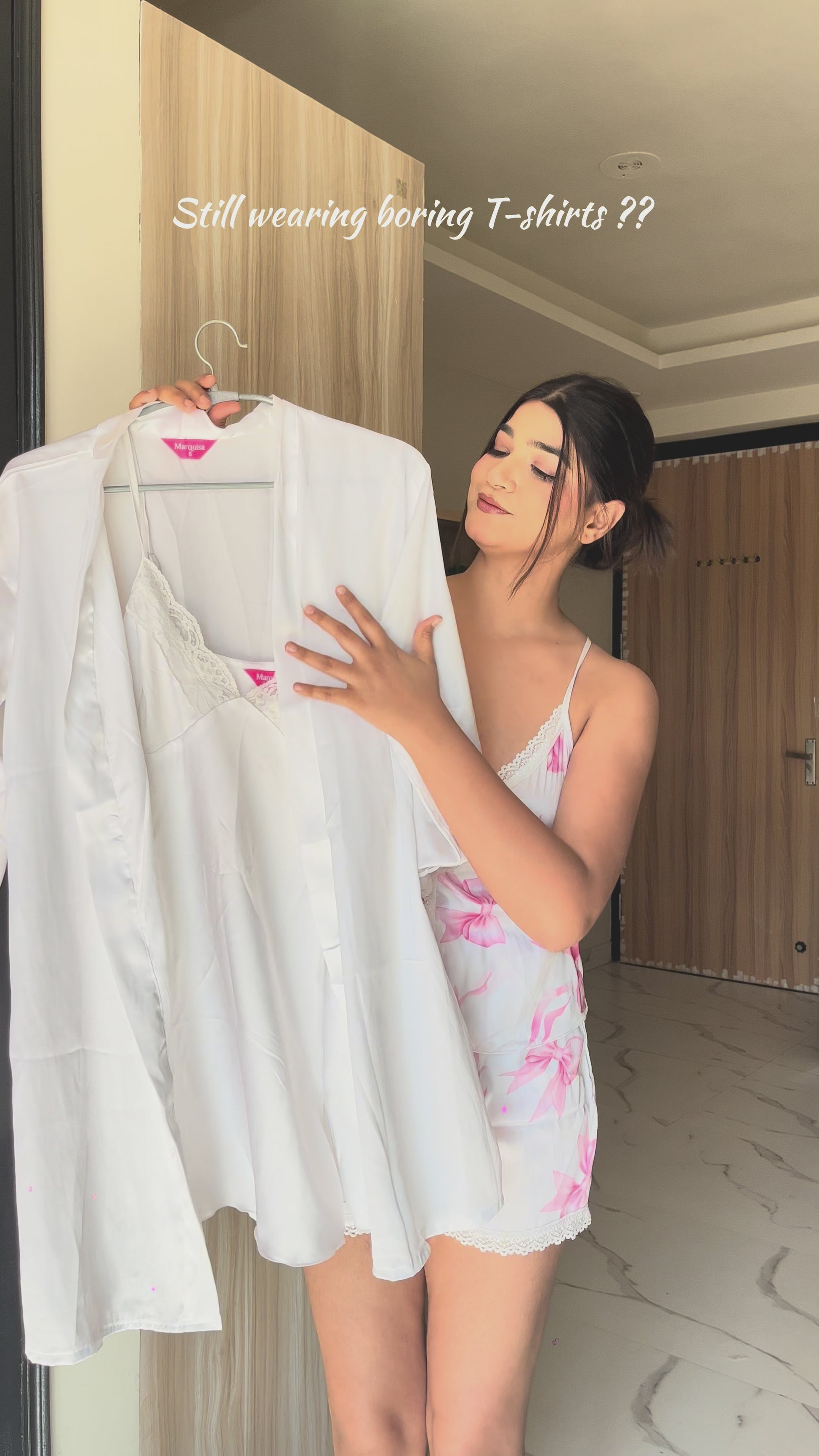 Elegant Women'S Solid Color Lace Patchwork,Sleepwear Set